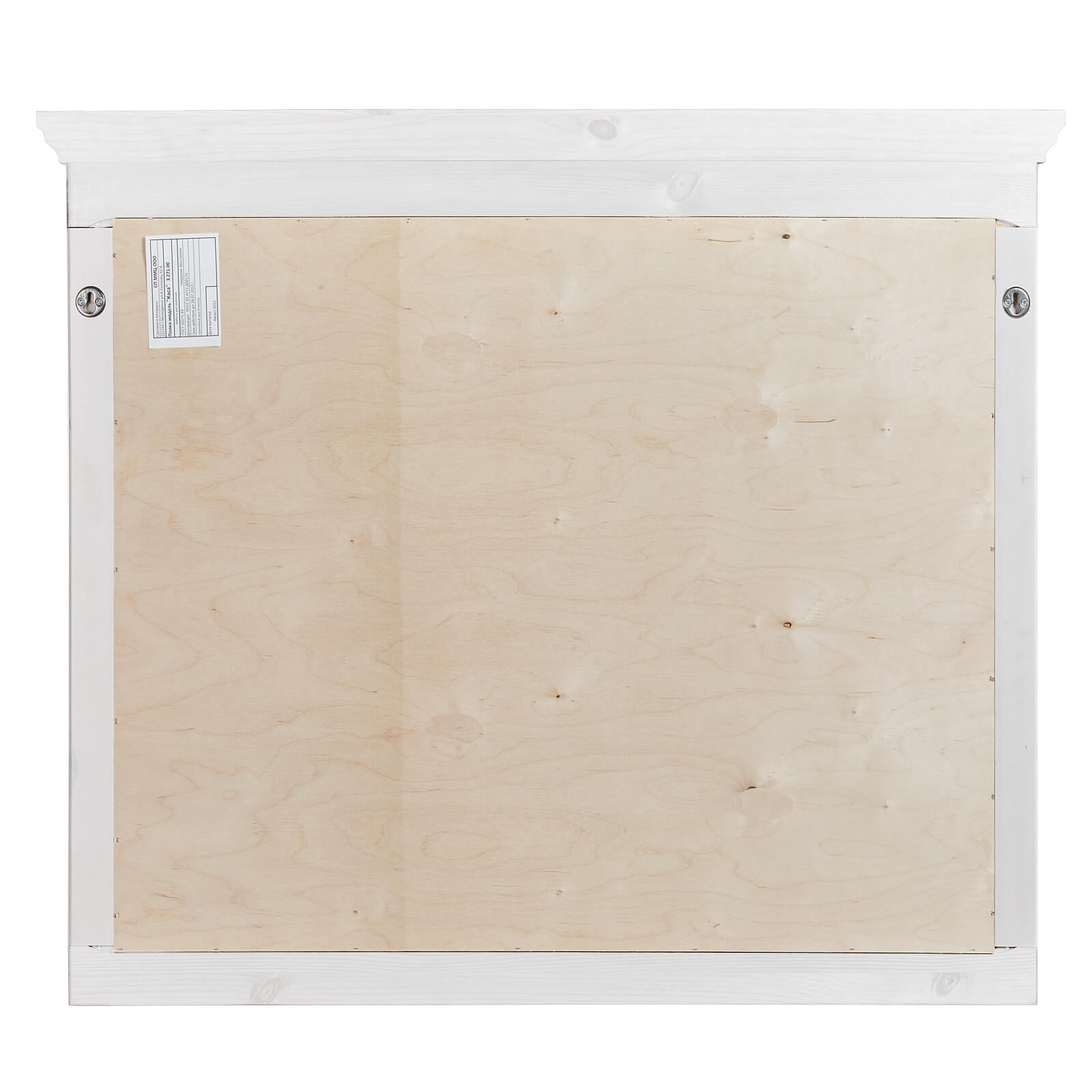 Зеркало в деревянной раме «Хельсинки" Касса (белый воск)