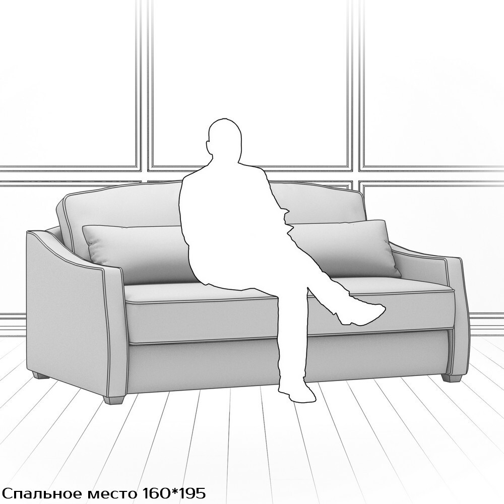 Диван Infante DIf-I-160-K03-KaB38-B39