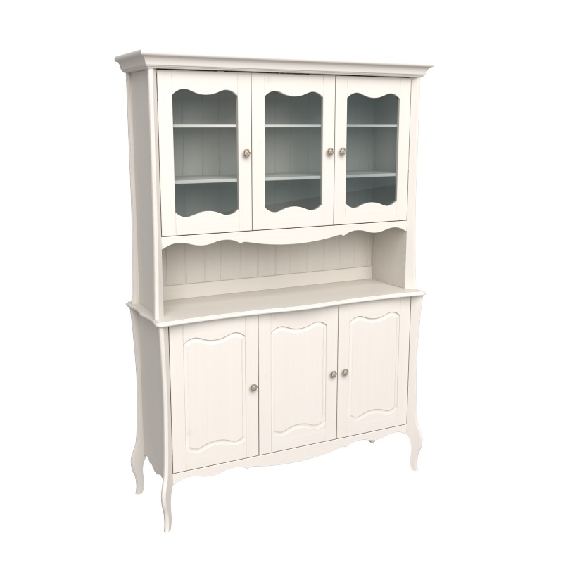 Надстройка комода ЛеБо с тремя стеклянными дверками