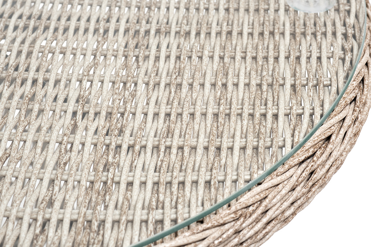 "Эспреззо–80 R" обеденная группа плетеная, цвет бежевый