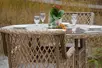 "Эспреззо" плетеный круглый стол, диаметр 118 см, цвет соломенный