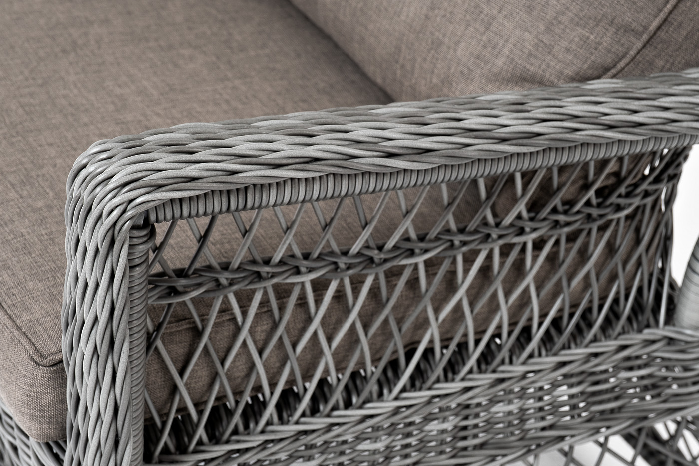 "Грандинелли" диван трехместный из искусственного ротанга, цвет графит