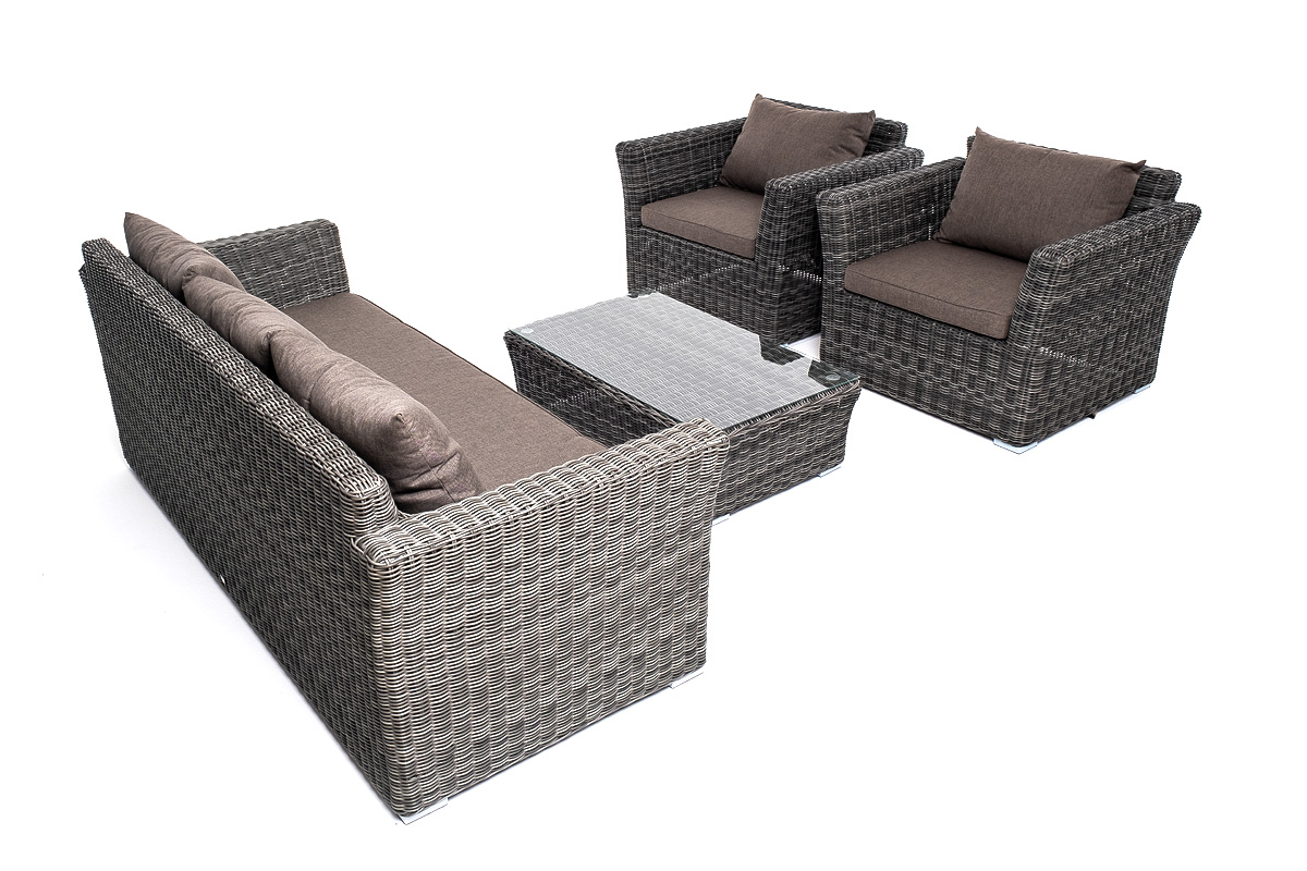 "Капуто" лаунж-зона из искусственного ротанга, цвет графит