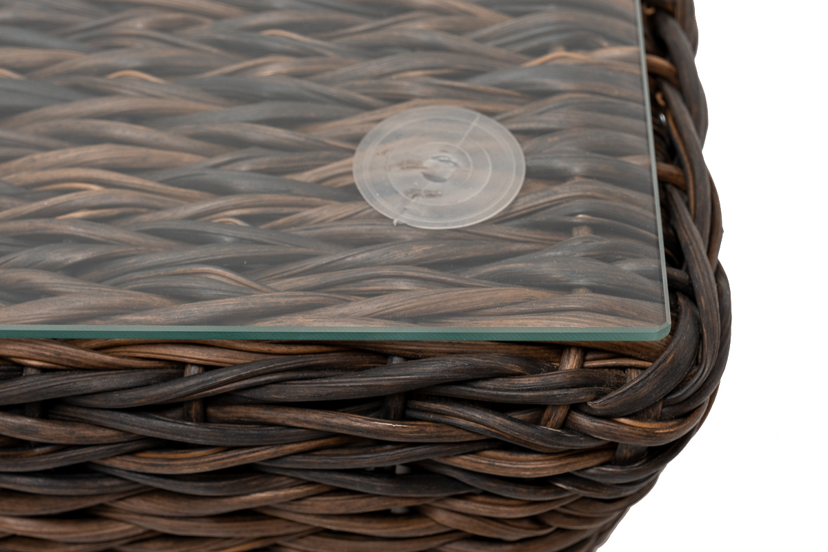 "Капуто" журнальный столик из искусственного ротанга (гиацинт), цвет коричневый