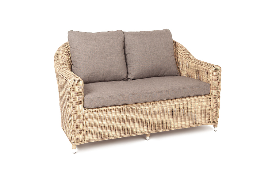 "Копаннини" диван из искусственного ротанга двухместный, цвет соломенный