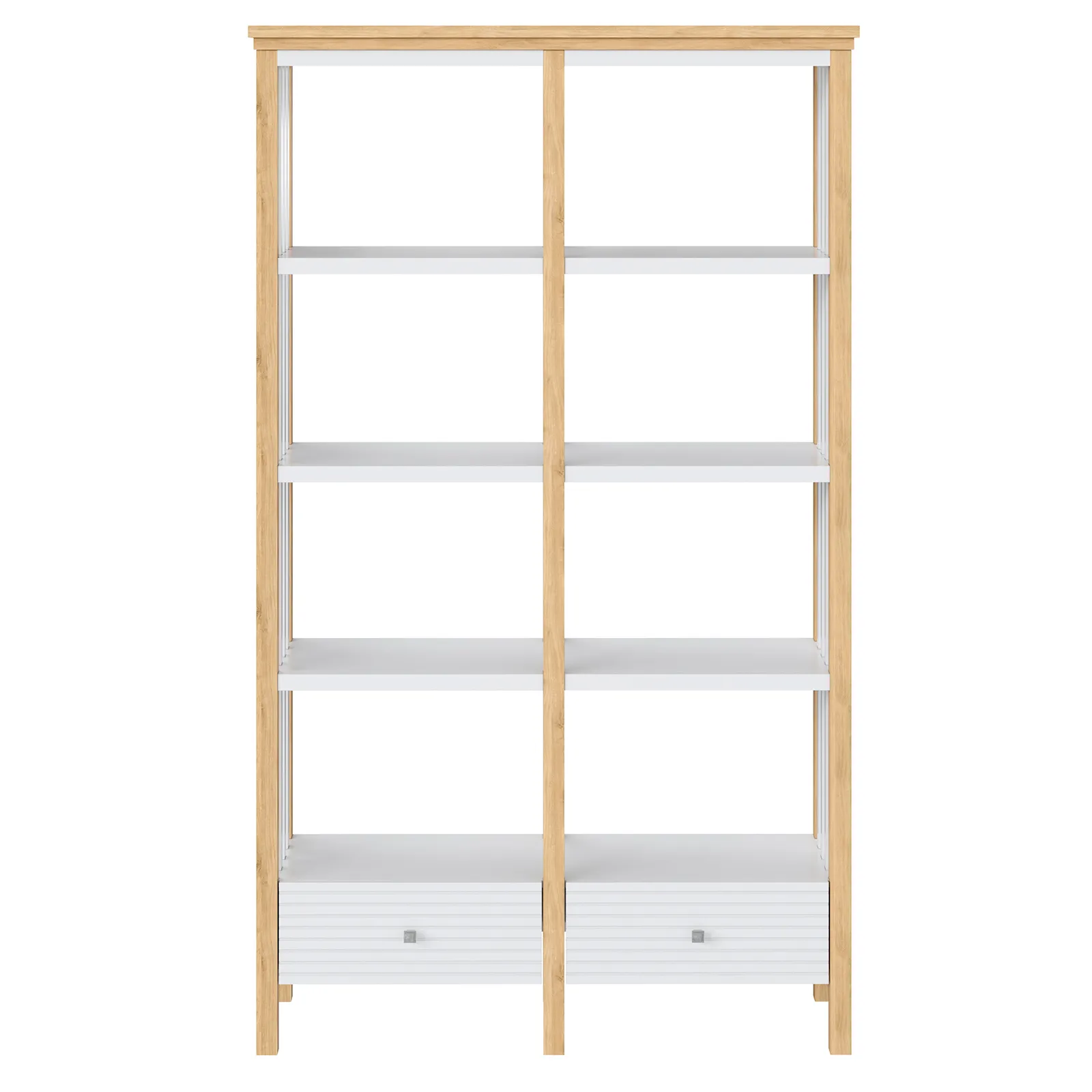 Стеллаж массив сосны Вояж-02-200-Р/Я (Белый лак + антик №24)