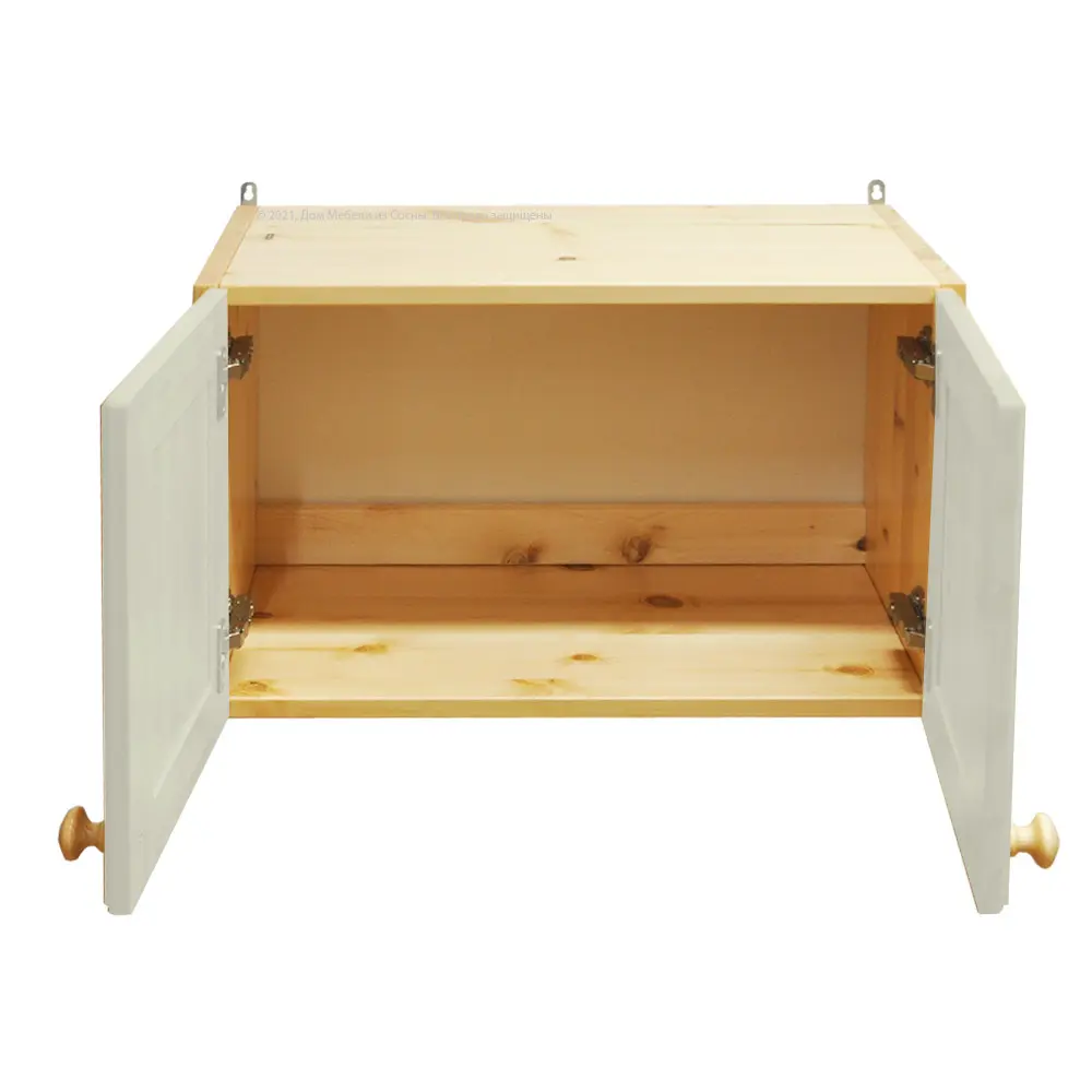 Шкаф настенный 2 дверки над вытяжкой Весури арт. 460 слоновая кость