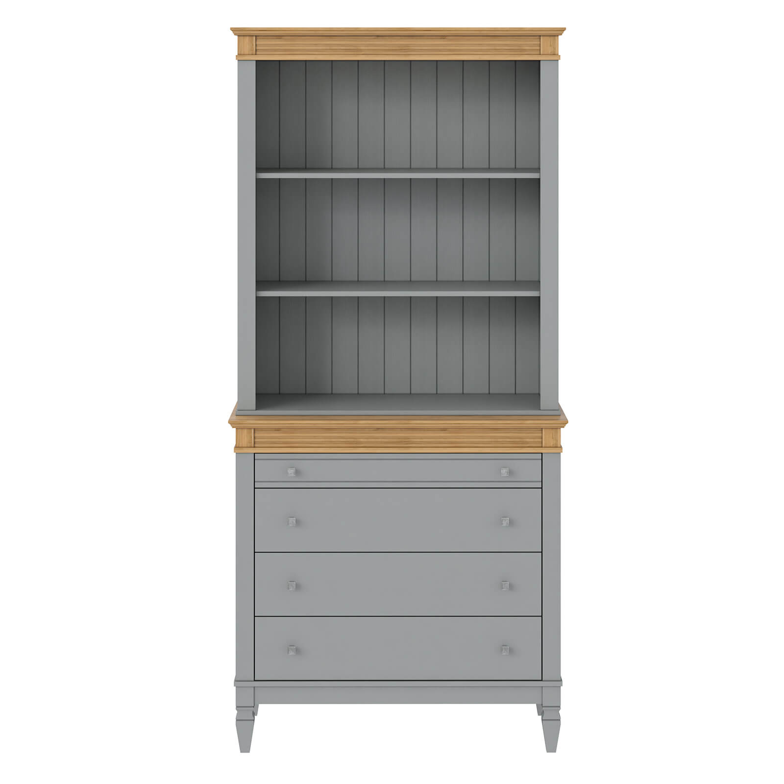 Буфет 4 ящика "Ольса" 200/204 (серый-7042/антик 24)