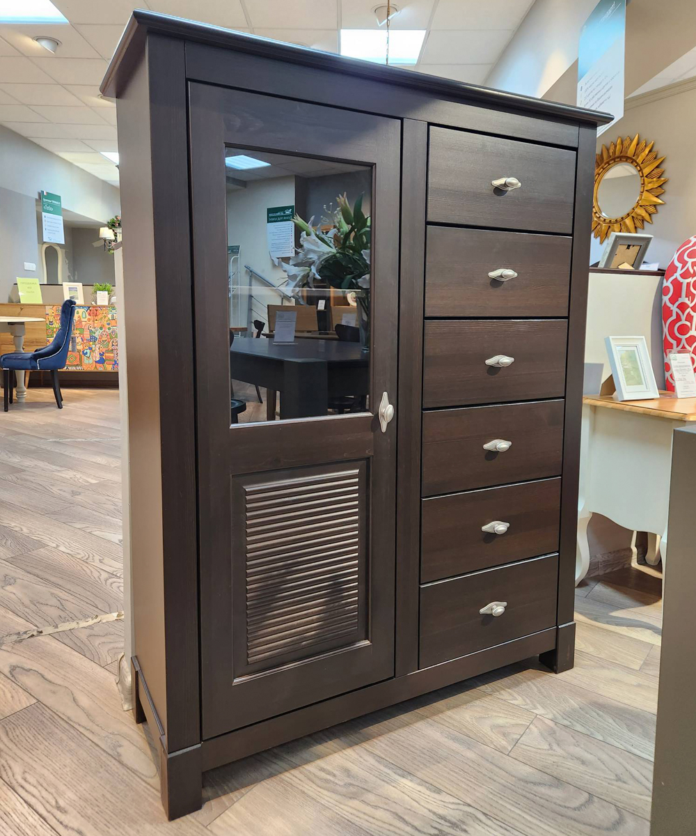 Комод 6 ящиков тёмный Рауна 16 (выставочный образец)