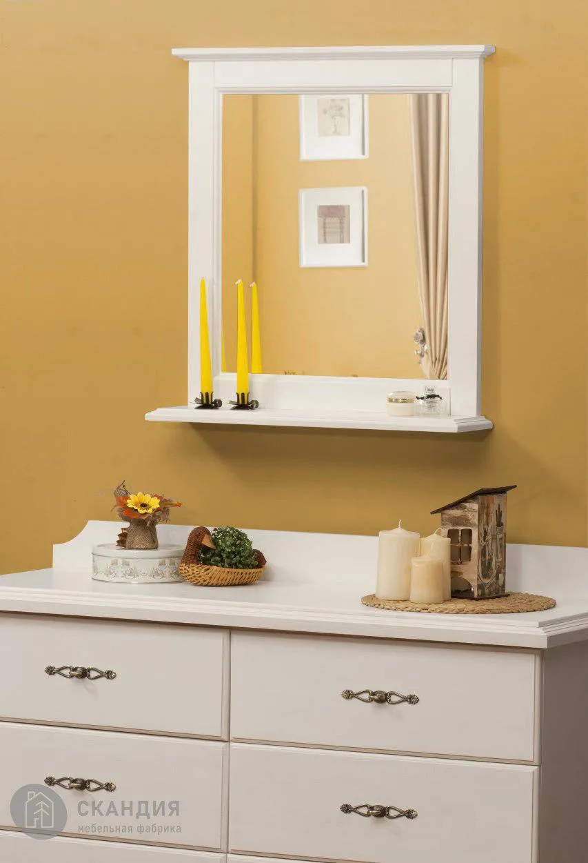 Зеркало массив сосны Брусно для туалетного стола (выставочный образец)